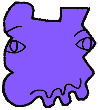 Kaddir, Tata #0288: a purple Latinx Tata, hand-drawn by Marcelo and Noel Morera (Tata 1000 Faces)