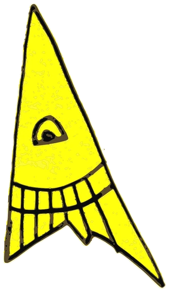 Kaka, Tata #0295: a yellow Star Tata, hand-drawn by Marcelo and Noel Morera (Tata 1000 Faces)