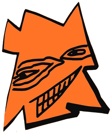 Salt, Tata #0297: a orange Star Tata, hand-drawn by Marcelo and Noel Morera (Tata 1000 Faces)