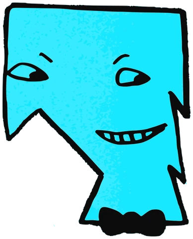 Kiz, Tata #0310: a cyan Tareco Tata, hand-drawn by Marcelo and Noel Morera (Tata 1000 Faces)