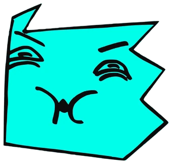 Bofito, Tata #0320: a cyan Star Tata, hand-drawn by Marcelo and Noel Morera (Tata 1000 Faces)