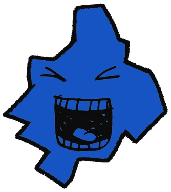 Leprekon, Tata #0328: a dark blue Latinx Tata, hand-drawn by Marcelo and Noel Morera (Tata 1000 Faces)