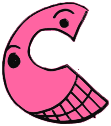 Cii, Tata #0329: a magenta Amoeba Tata, hand-drawn by Marcelo and Noel Morera (Tata 1000 Faces)