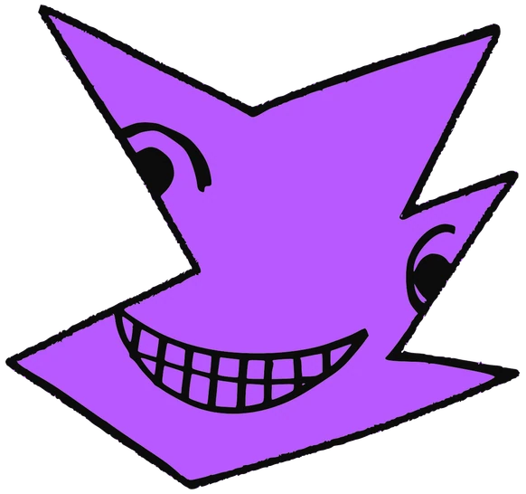 Wonka, Tata #0348: a purple Star Tata, hand-drawn by Marcelo and Noel Morera (Tata 1000 Faces)