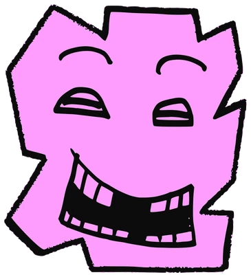 Nando, Tata #0362: a pink Star Tata, hand-drawn by Marcelo and Noel Morera (Tata 1000 Faces)