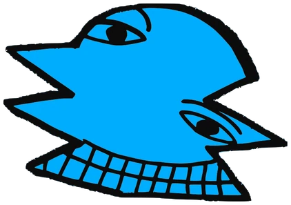 Martian, Tata #0373: a blue Latinx Tata, hand-drawn by Marcelo and Noel Morera (Tata 1000 Faces)