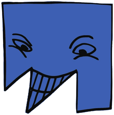 Cuh, Tata #0375: a blue Tareco Tata, hand-drawn by Marcelo and Noel Morera (Tata 1000 Faces)