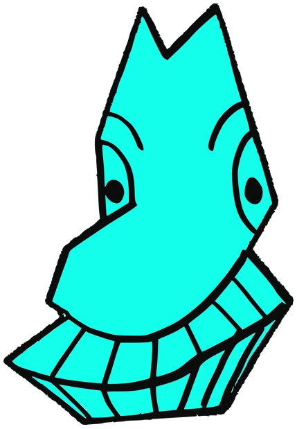 Jose Pepe, Tata #0376: a cyan Latinx Tata, hand-drawn by Marcelo and Noel Morera (Tata 1000 Faces)