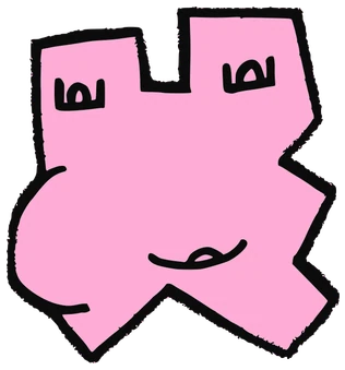Chokolat, Tata #0384: a pink Latinx Tata, hand-drawn by Marcelo and Noel Morera (Tata 1000 Faces)
