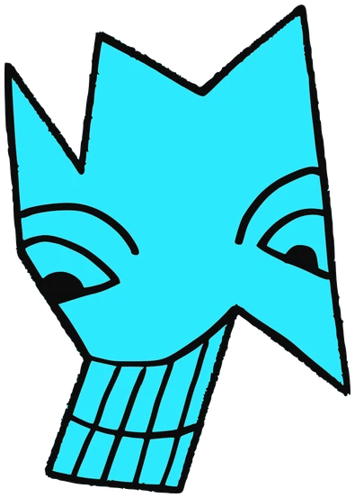Armin, Tata #0386: a light blue Latinx Tata, hand-drawn by Marcelo and Noel Morera (Tata 1000 Faces)