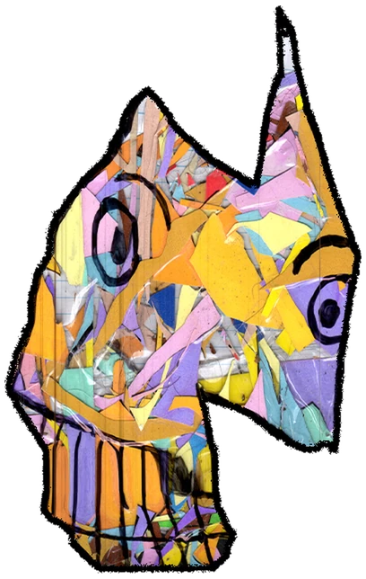 Gonn, Tata #0398: a mosaic Amoeba Tata, hand-drawn by Marcelo and Noel Morera (Tata 1000 Faces)