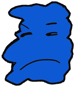 Marfe, Tata #0405: a blue Amoeba Tata, hand-drawn by Marcelo and Noel Morera (Tata 1000 Faces)