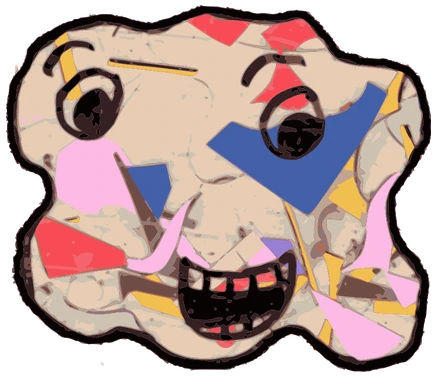 Oink, Tata #0411: a mozaic Amoeba Tata, hand-drawn by Marcelo and Noel Morera (Tata 1000 Faces)