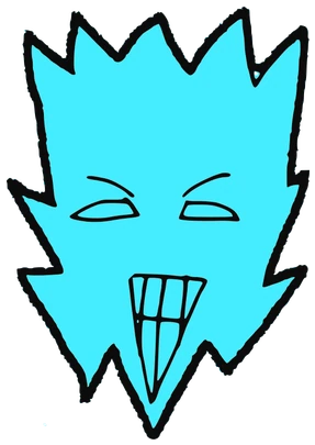 Amop, Tata #0419: a cyan Star Tata, hand-drawn by Marcelo and Noel Morera (Tata 1000 Faces)