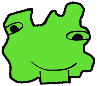 Nathen, Tata #0425: a green Amoeba Tata, hand-drawn by Marcelo and Noel Morera (Tata 1000 Faces)