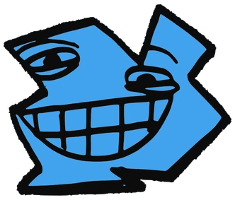 Ocin, Tata #0427: a blue Tareco Tata, hand-drawn by Marcelo and Noel Morera (Tata 1000 Faces)