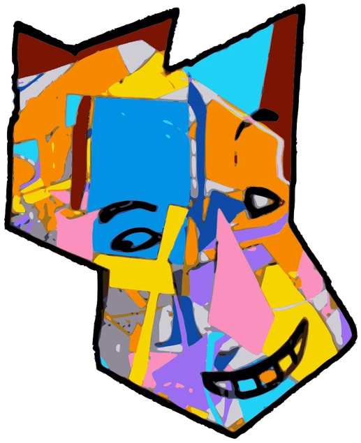 Frankest, Tata #0428: a melted mozaic Tareco Tata, hand-drawn by Marcelo and Noel Morera (Tata 1000 Faces)