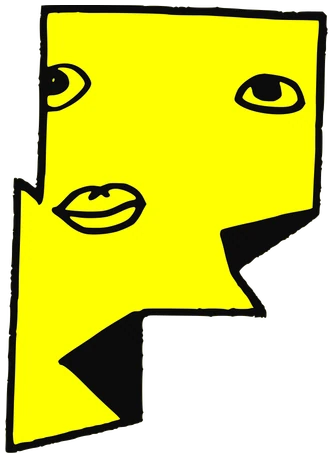 Pi R, Tata #0430: a yellow Tareco Tata, hand-drawn by Marcelo and Noel Morera (Tata 1000 Faces)