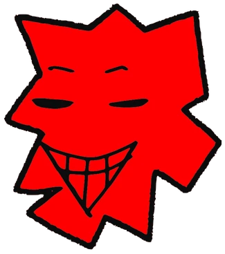 PU, Tata #0433: a red Star Tata, hand-drawn by Marcelo and Noel Morera (Tata 1000 Faces)