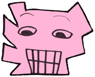 D-J, Tata #0447: a pink Tareco Tata, hand-drawn by Marcelo and Noel Morera (Tata 1000 Faces)