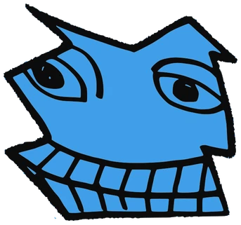 Arua, Tata #0449: a blue Star Tata, hand-drawn by Marcelo and Noel Morera (Tata 1000 Faces)