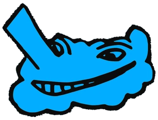 Sweeper, Tata #0451: a blue Latinx Tata, hand-drawn by Marcelo and Noel Morera (Tata 1000 Faces)