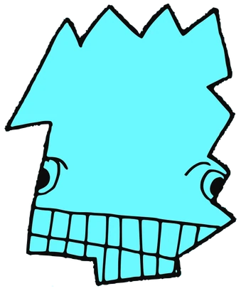 UI, Tata #0452: a cyan Star Tata, hand-drawn by Marcelo and Noel Morera (Tata 1000 Faces)