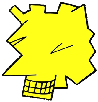 Stark, Tata #0453: a yellow Tareco Tata, hand-drawn by Marcelo and Noel Morera (Tata 1000 Faces)