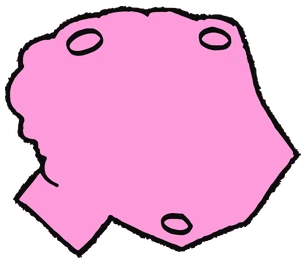 Saul, Tata #0455: a pink Latinx Tata, hand-drawn by Marcelo and Noel Morera (Tata 1000 Faces)
