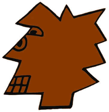 Sevento, Tata #0470: a brown Star Tata, hand-drawn by Marcelo and Noel Morera (Tata 1000 Faces)