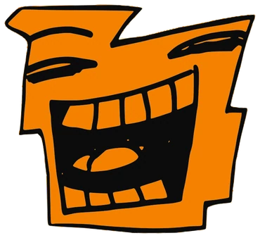Pawa, Tata #0472: a orange Tareco Tata, hand-drawn by Marcelo and Noel Morera (Tata 1000 Faces)