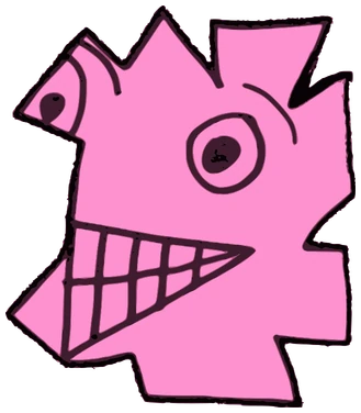 Romanie, Tata #0475: a pink Tareco Tata, hand-drawn by Marcelo and Noel Morera (Tata 1000 Faces)