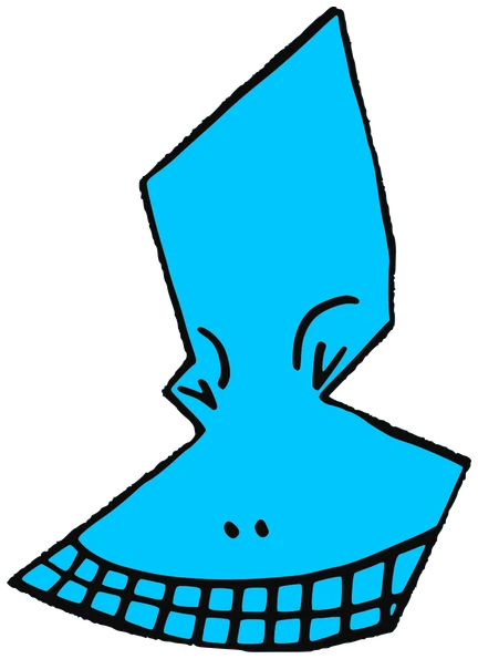 Carter, Tata #0476: a blue Tareco Tata, hand-drawn by Marcelo and Noel Morera (Tata 1000 Faces)