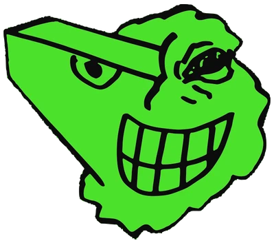 Blocka, Tata #0477: a green Latinx Tata, hand-drawn by Marcelo and Noel Morera (Tata 1000 Faces)