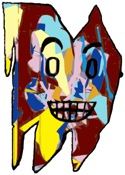 Dreamer, Tata #0481: a melted mozaic Star Tata, hand-drawn by Marcelo and Noel Morera (Tata 1000 Faces)