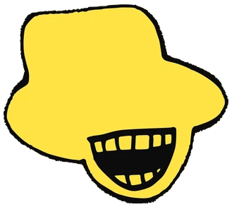 Flexe, Tata #0482: a yellow Amoeba Tata, hand-drawn by Marcelo and Noel Morera (Tata 1000 Faces)
