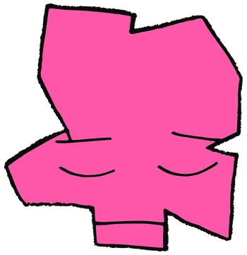 Saddo, Tata #0500: a pink Tareco Tata, hand-drawn by Marcelo and Noel Morera (Tata 1000 Faces)