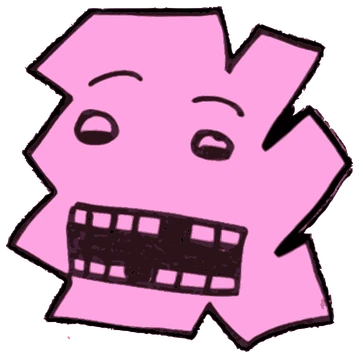 Bionic Pig, Tata #0509: a pink Tareco Tata, hand-drawn by Marcelo and Noel Morera (Tata 1000 Faces)