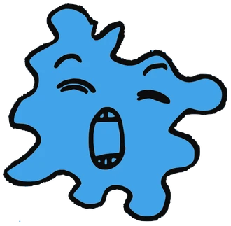 Miss Page, Tata #0510: a blue Amoeba Tata, hand-drawn by Marcelo and Noel Morera (Tata 1000 Faces)