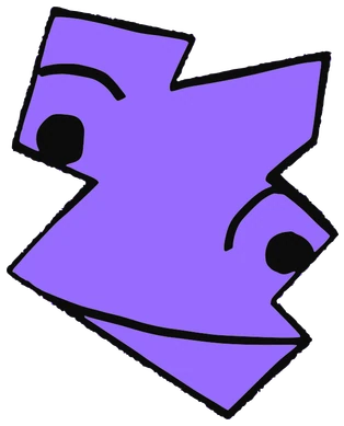 Puposa, Tata #0521: a purple Tareco Tata, hand-drawn by Marcelo and Noel Morera (Tata 1000 Faces)