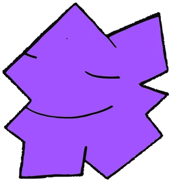 Haleyuyah, Tata #0545: a purple Tareco Tata, hand-drawn by Marcelo and Noel Morera (Tata 1000 Faces)