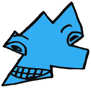 RC Void, Tata #0546: a blue Tareco Tata, hand-drawn by Marcelo and Noel Morera (Tata 1000 Faces)