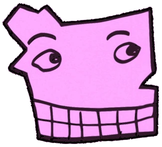 XxuxX, Tata #0548: a pink Tareco Tata, hand-drawn by Marcelo and Noel Morera (Tata 1000 Faces)