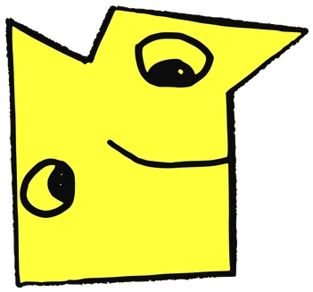 FPG, Tata #0550: a yellow Tareco Tata, hand-drawn by Marcelo and Noel Morera (Tata 1000 Faces)