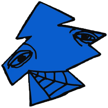 Mamma Mia Pizzeria, Tata #0555: a blue Star Tata, hand-drawn by Marcelo and Noel Morera (Tata 1000 Faces)