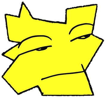 Nine Nice, Tata #0565: a yellow Tareco Tata, hand-drawn by Marcelo and Noel Morera (Tata 1000 Faces)