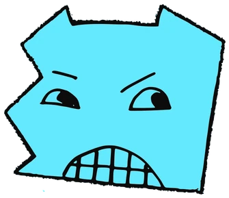 Russel Han, Tata #0574: a cyan Tareco Tata, hand-drawn by Marcelo and Noel Morera (Tata 1000 Faces)