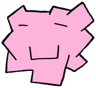 Kevin Bakon, Tata #0575: a pink Tareco Tata, hand-drawn by Marcelo and Noel Morera (Tata 1000 Faces)