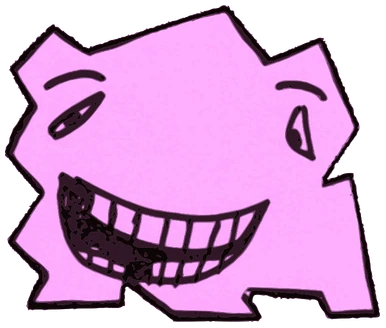 Viky, Tata #0580: a pink Tareco Tata, hand-drawn by Marcelo and Noel Morera (Tata 1000 Faces)