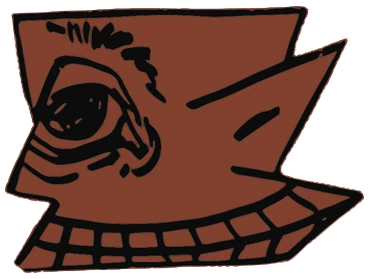 Fress Conf, Tata #0583: a brown Tareco Tata, hand-drawn by Marcelo and Noel Morera (Tata 1000 Faces)